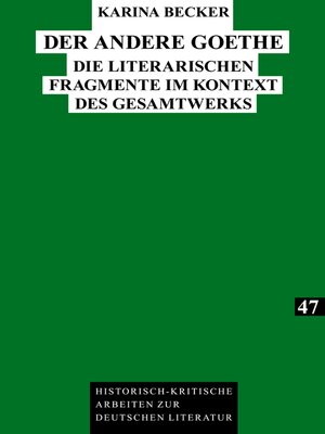 cover image of Der andere Goethe